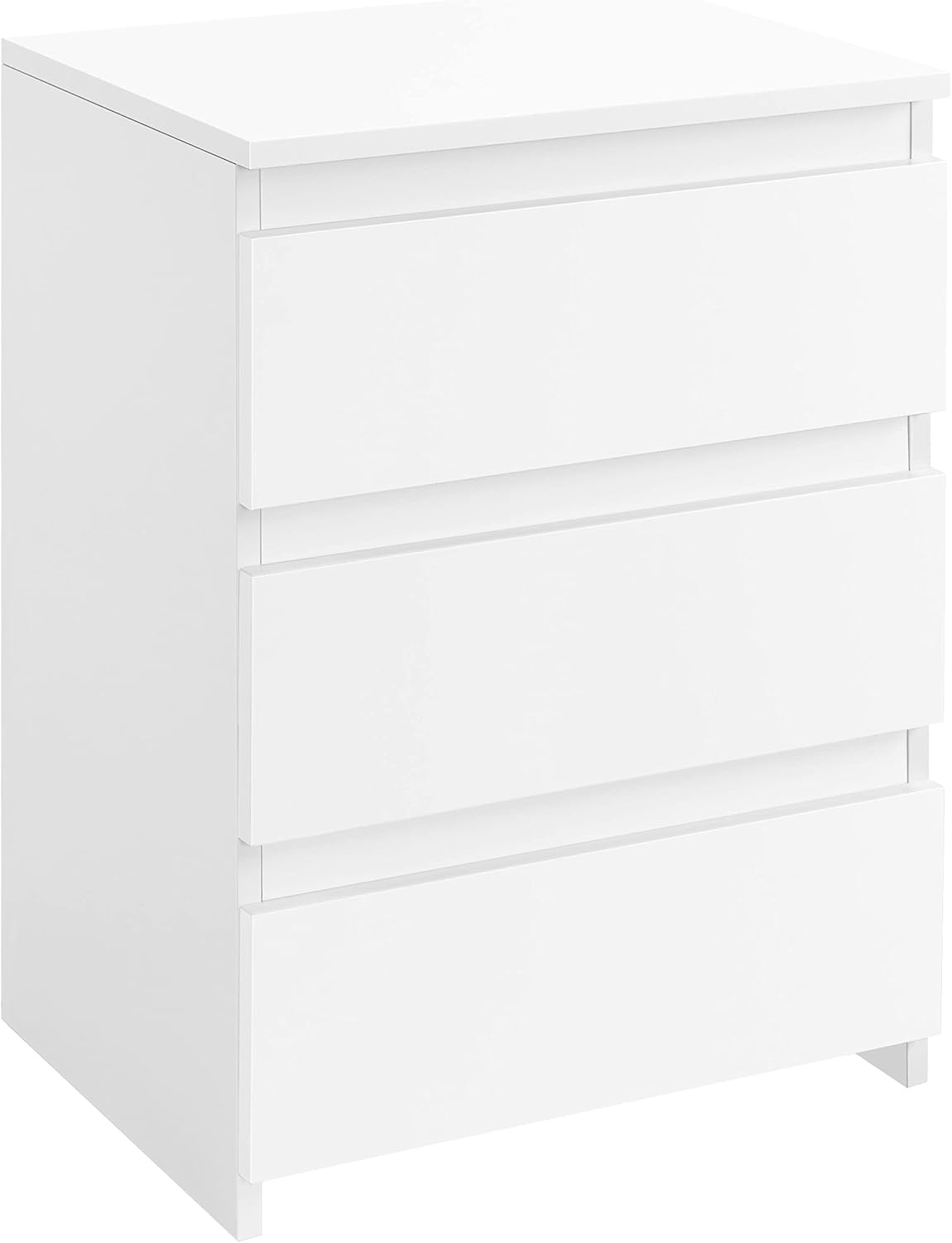 Drawer Dresser White - 3개의 서랍이 있는 작은 침실용 탁자,