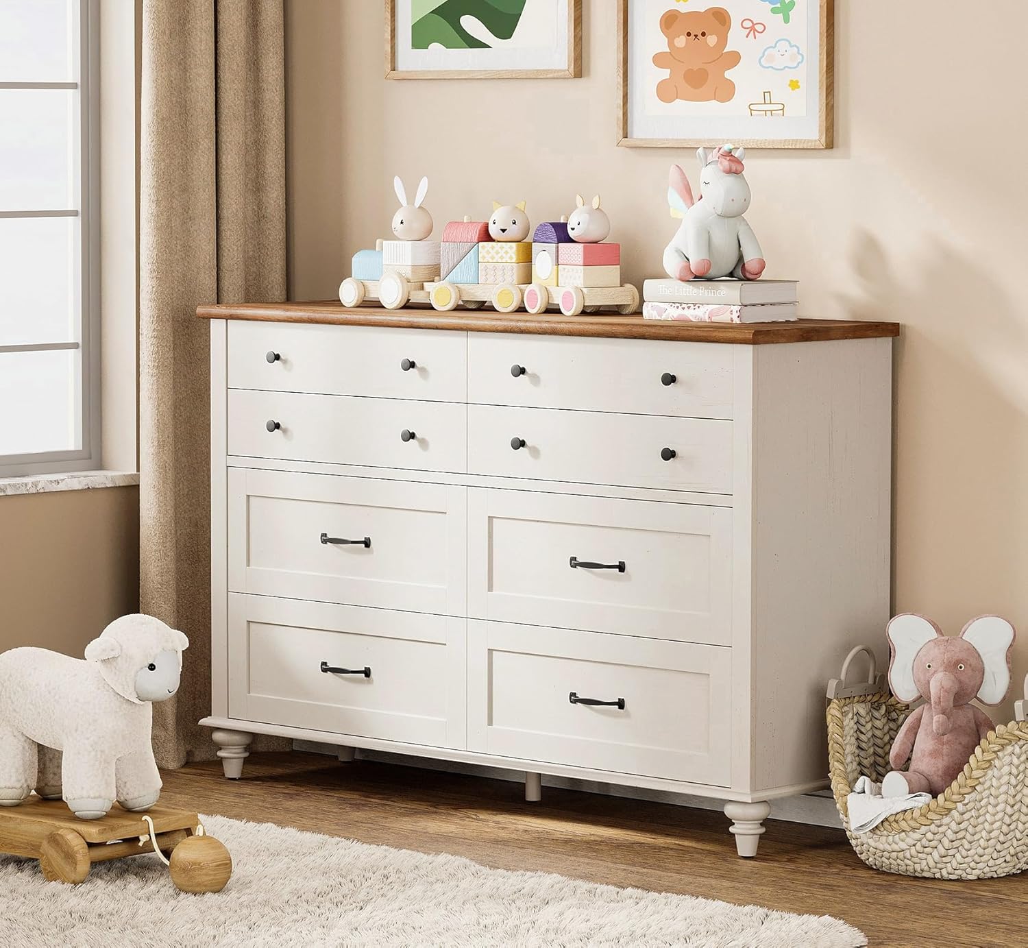 Baby Nursery Chest Of Drawers - 현대적인 디자인의 7단 서랍장, 수납 정리함,