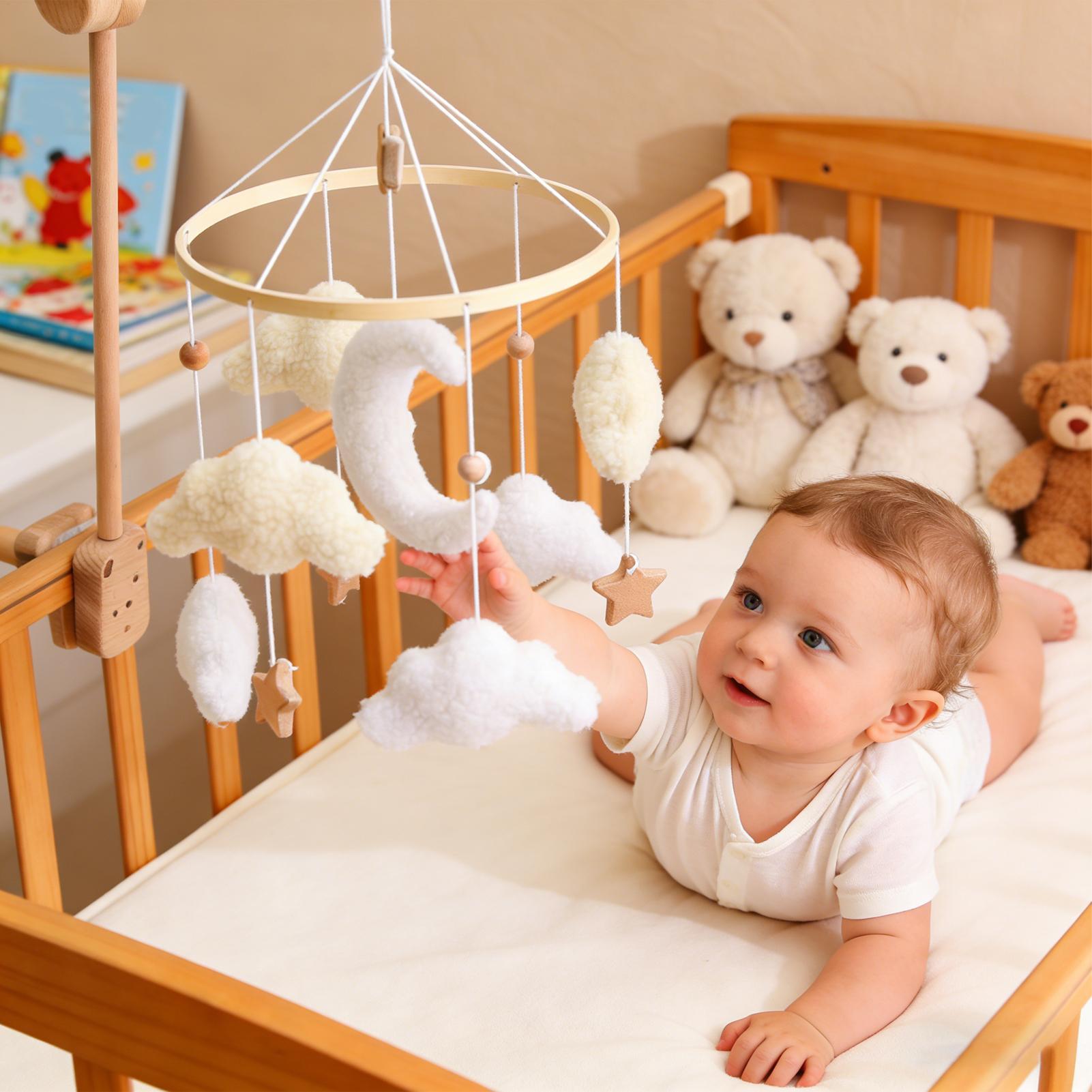 Baby Nursery Decor Boy - 나무 아기 침대 모빌 벨 딸랑이