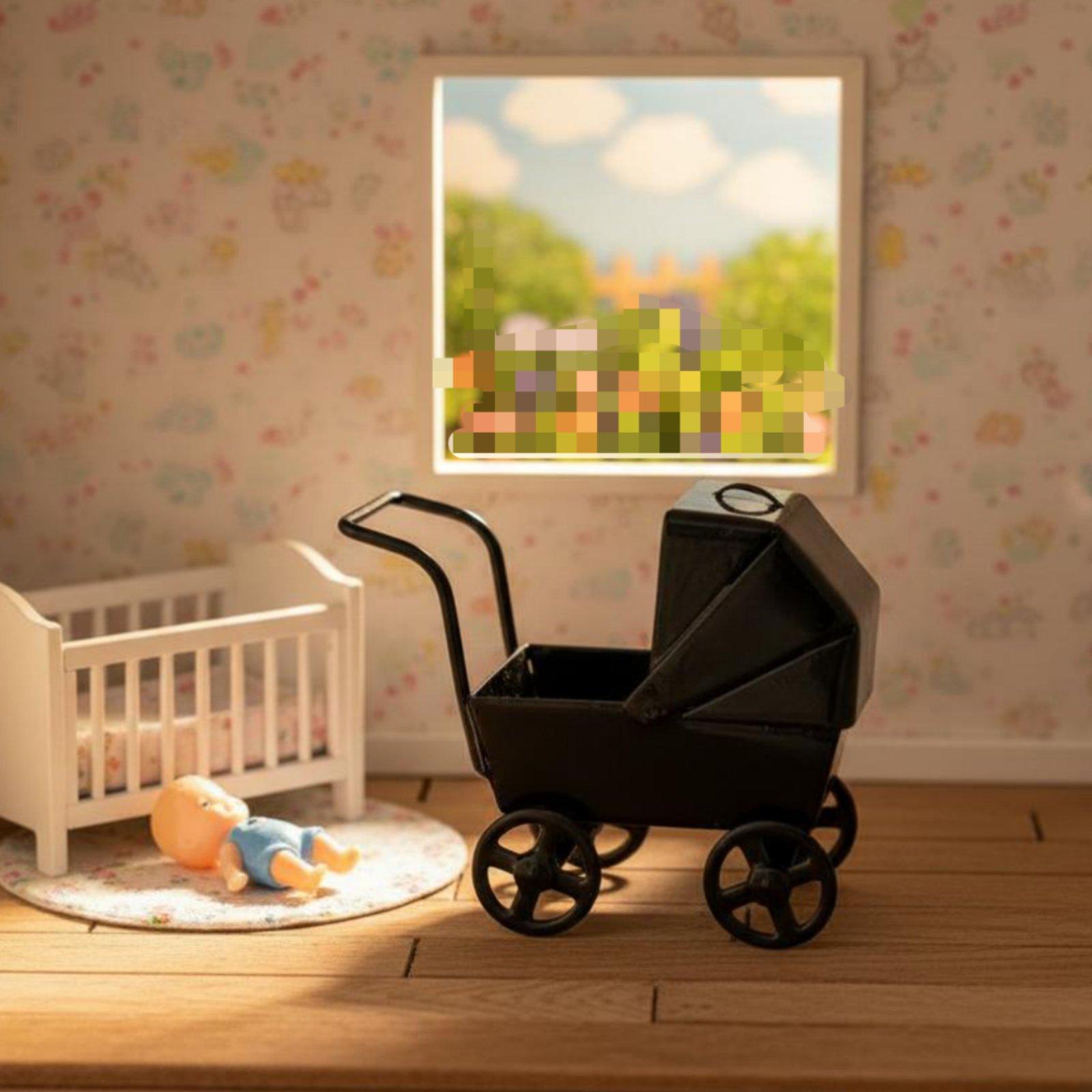 인형 유모차 유럽 스타일 미니어처 유모차 인형 집 가구 - Baby Nursery Accessories 리뷰 및 가격