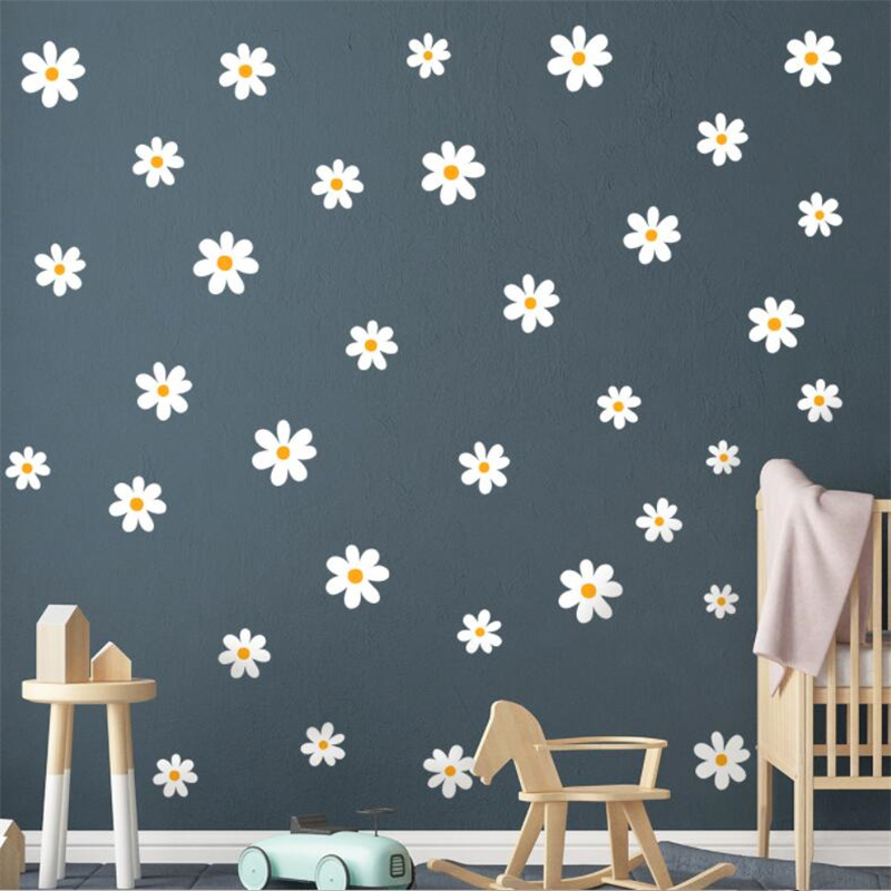 꽃 데이지 꽃 벽 스티커 30x60 Cm 장식 벽 데칼 - Baby Nursery Plants 리뷰 및 가격