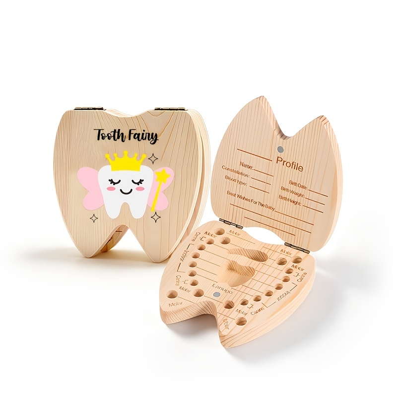 2D 나무 치아요정 기념품 상자 치아 모양 보관함 첫  - Baby Keepsake Box 리뷰 및 가격