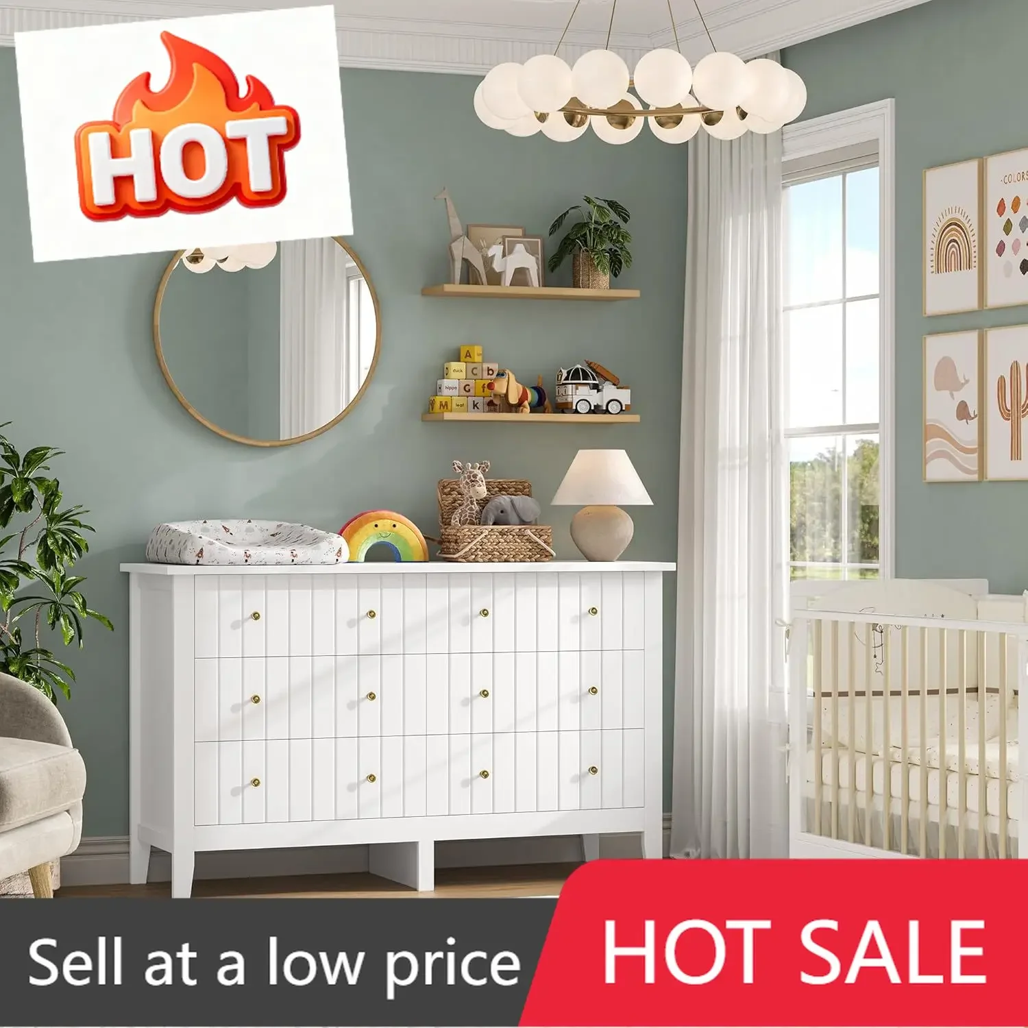 흰색 서랍장, 서랍장, 깊은 서랍이 있는 현대적인 6단 - Baby Nursery Chest Of Drawers 리뷰 및 가격