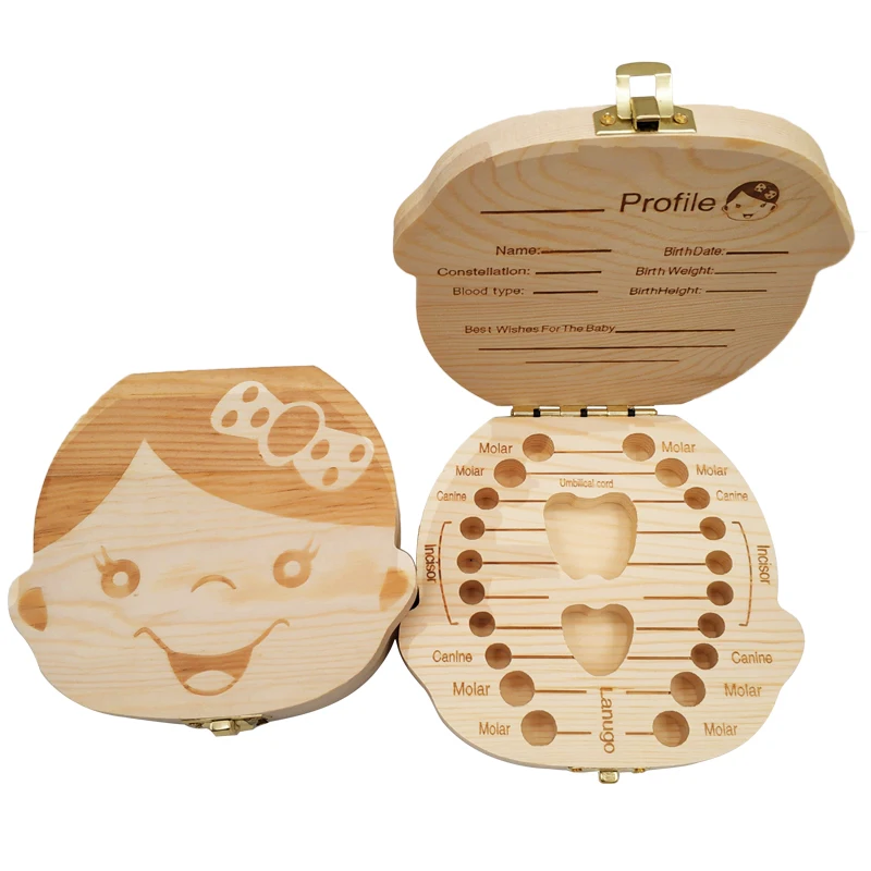 아기 치아 상자 나무 어린이 우유 치아 주최자 보관 소 - Baby Keepsake Box 리뷰 및 가격