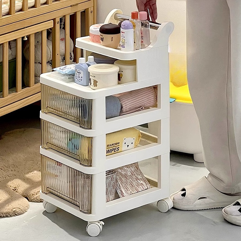 3단 이동식 수납 카트, 유아용 이동식 수유대, 다기능 - Baby Nursery Drawers 리뷰 및 가격