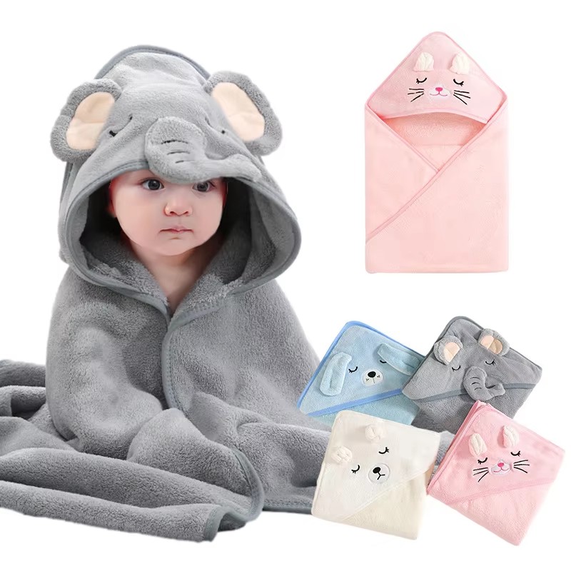 만화 아기 목욕 타올 부드러운 신생아 후드 수건 담요  - Baby Nursery Accessories 리뷰 및 가격