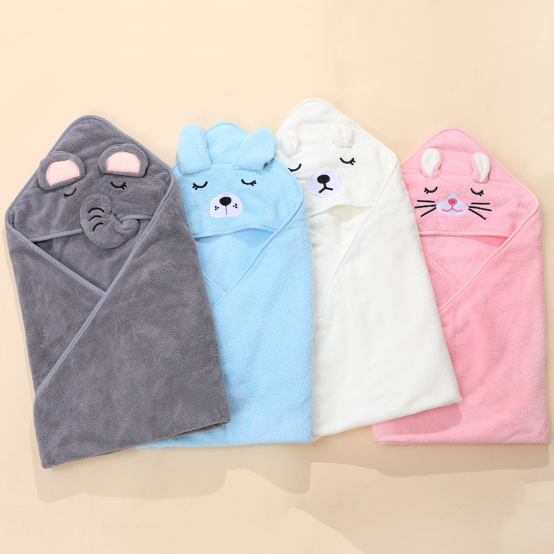 만화 아기 목욕 타올 부드러운 신생아 후드 수건 담요  - Baby Nursery Accessories 리뷰 및 가격
