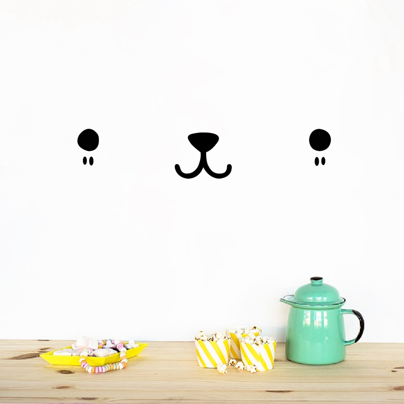 귀여운 Kawaii 얼굴 벽 아트 데칼 고양이 개 곰  - Baby Nursery Set Furniture 리뷰 및 가격