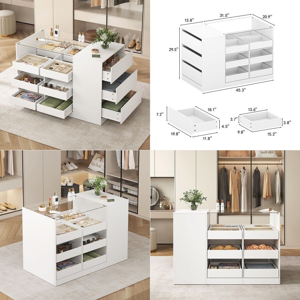 서랍이 있는 옷장 아일랜드, 옷장 아르무아르 침실 아일 - Drawer Dresser White 리뷰 및 가격