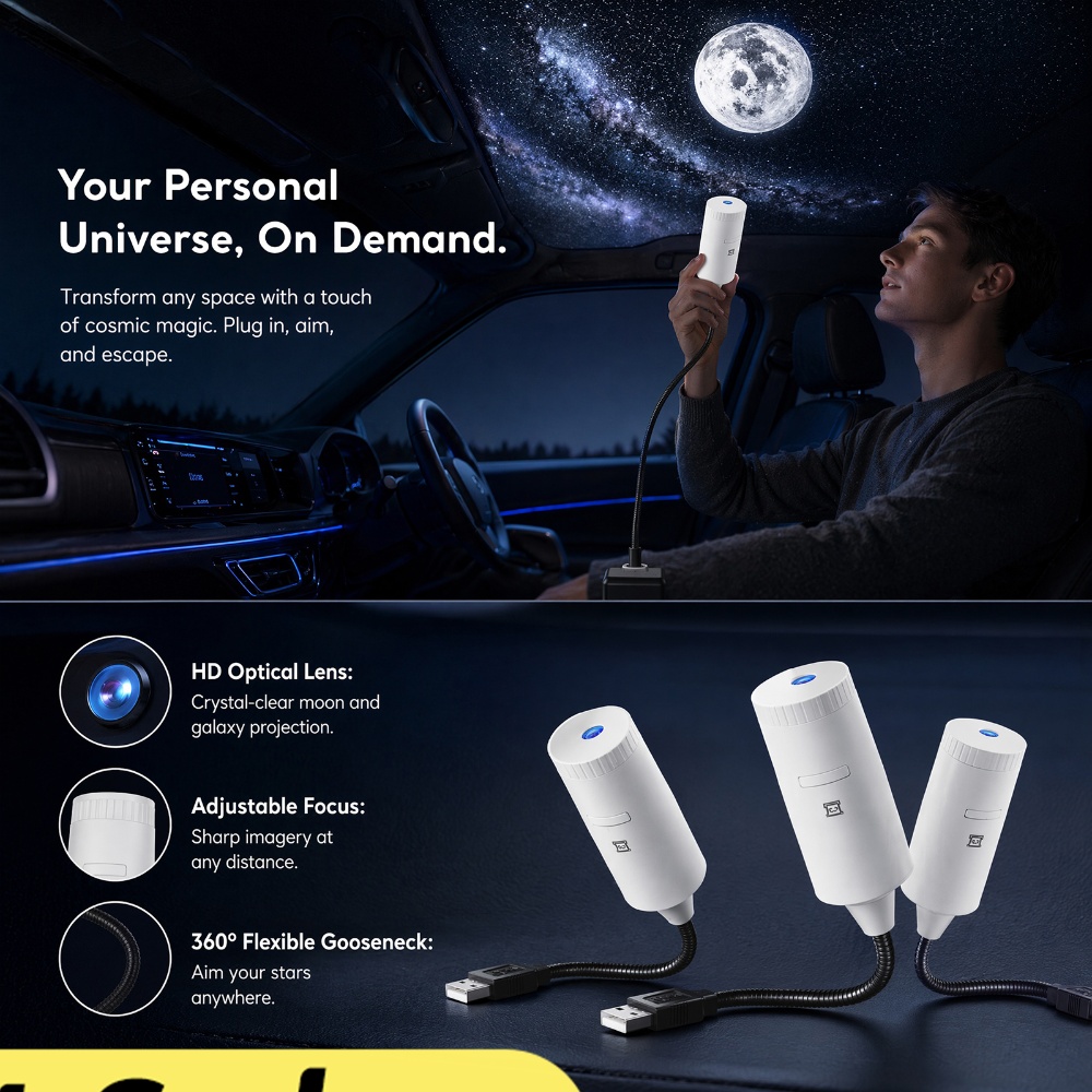 미니 갤럭시 스타 프로젝터 2 in 1 무드등, 가정  - Night Light Projector Stars 리뷰 및 가격
