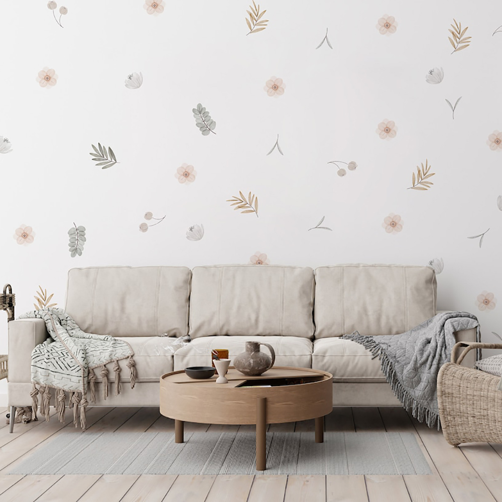 Boho 잎 식물 DIY 벽 데칼 아트 벽화 비닐 벽  - Baby Nursery Set Furniture 리뷰 및 가격
