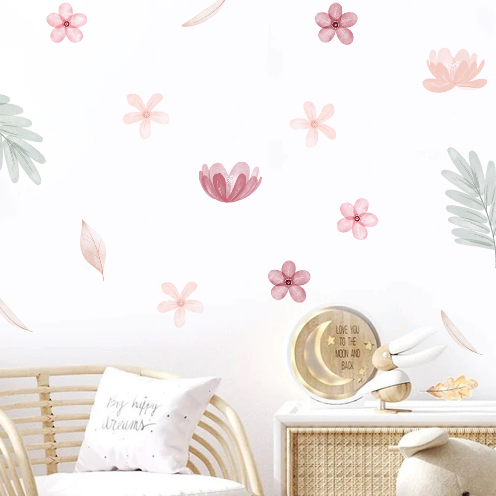 Boho 잎 식물 DIY 벽 데칼 아트 벽화 비닐 벽  - Baby Nursery Set Furniture 리뷰 및 가격