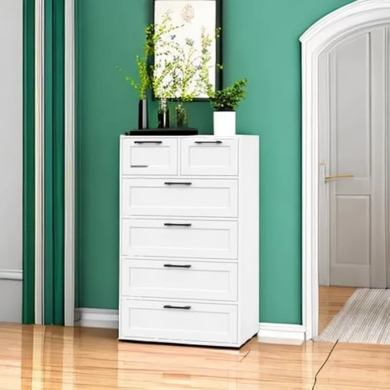 대규모 클리어런스 세일 6단 화이트 서랍장, 넓은 수납 - Drawer Dresser White 리뷰 및 가격
