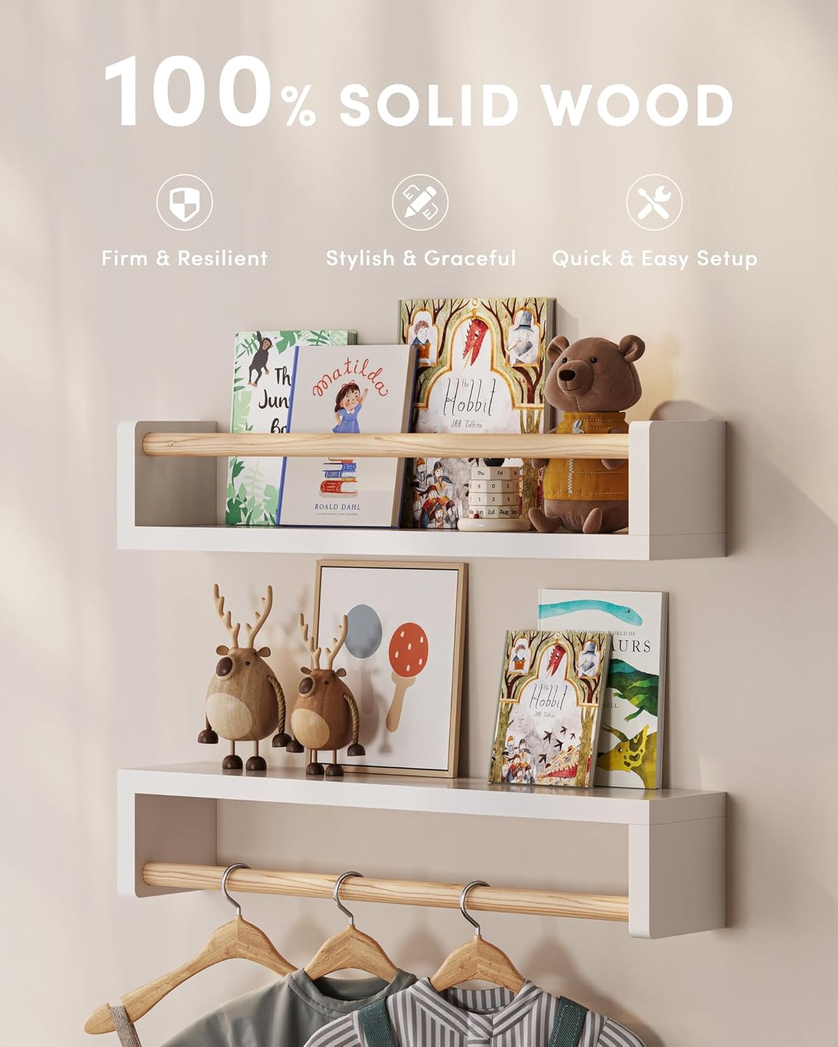 3단 플로팅 유아용 책장 세트, 침실용 벽걸이형 어린이 - Baby Nursery Books 리뷰 및 가격