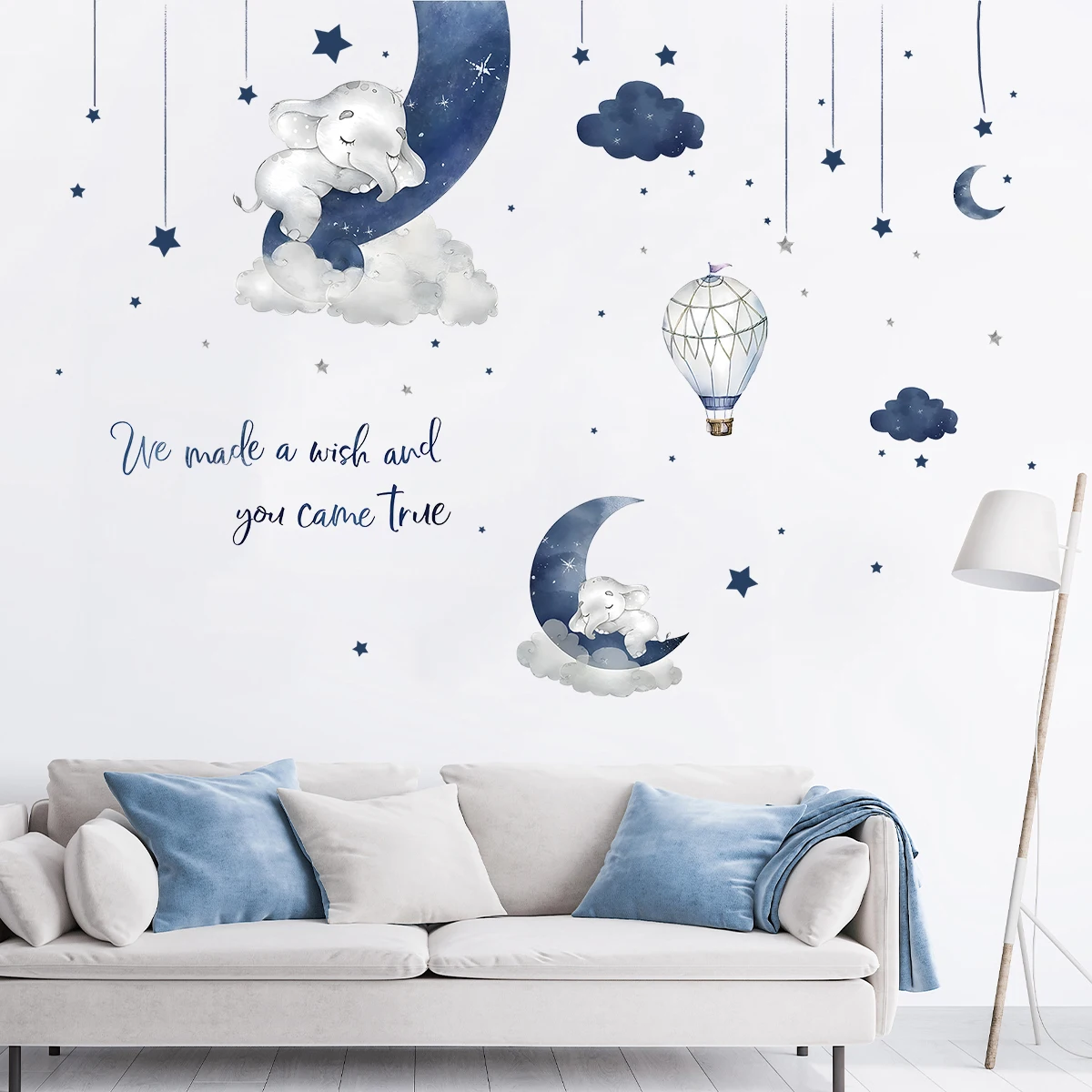 1Pc 만화 동물 코끼리 벽 스티커 어린이 방 장식 침 - Baby Nursery Decor Boy 리뷰 및 가격