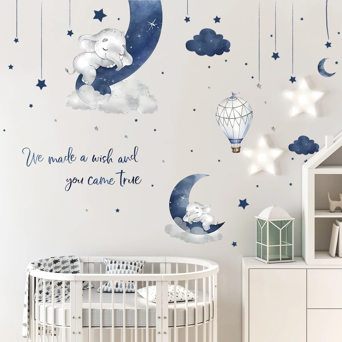 1Pc 만화 동물 코끼리 벽 스티커 어린이 방 장식 침 - Baby Nursery Decor Boy 리뷰 및 가격