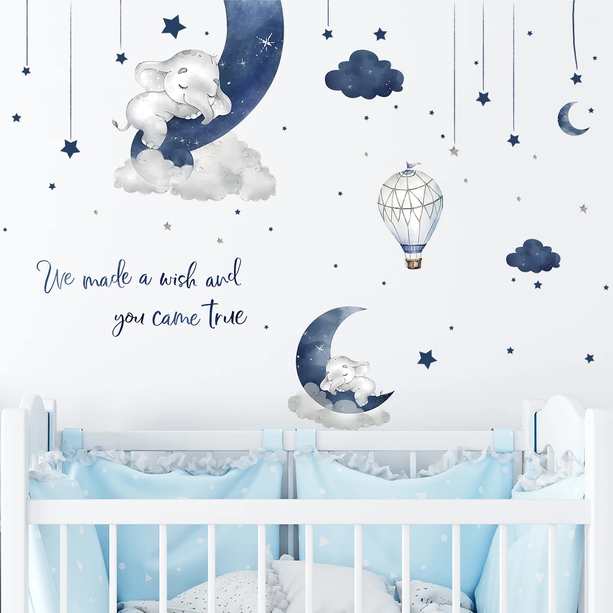 1Pc 만화 동물 코끼리 벽 스티커 어린이 방 장식 침 - Baby Nursery Decor Boy 리뷰 및 가격