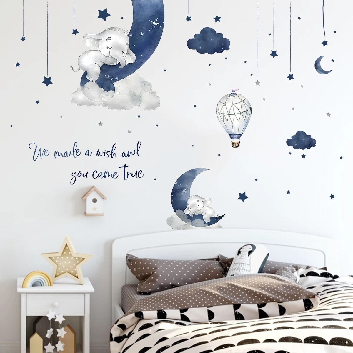 1Pc 만화 동물 코끼리 벽 스티커 어린이 방 장식 침 - Baby Nursery Decor Boy 리뷰 및 가격